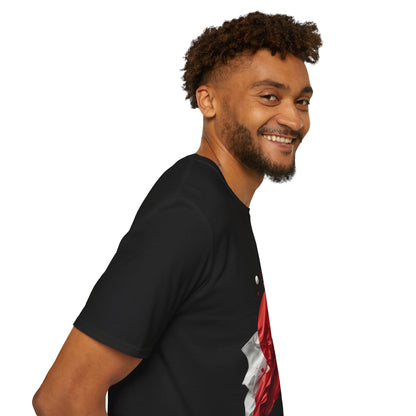 Japan Football Rising Sun T‑Shirt — Dynamic Red & White Silk Ribbon Design Tee
