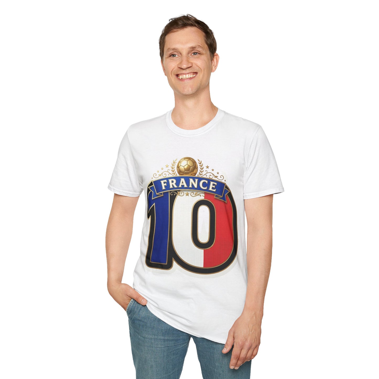 France 10 Soccer T-Shirt - French Flag Football Fan Tee