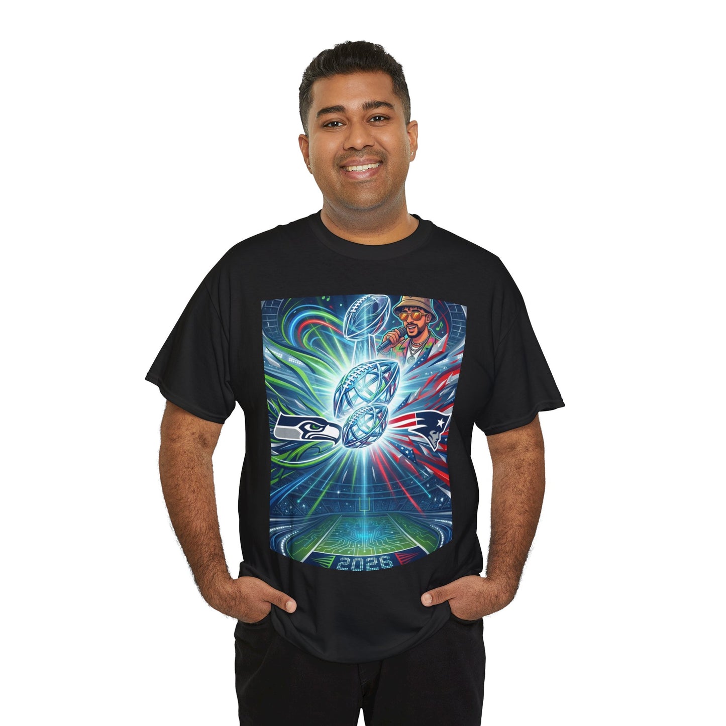 Legendary Championship Matchup Art T-Shirt Football Big Game Poster Tee