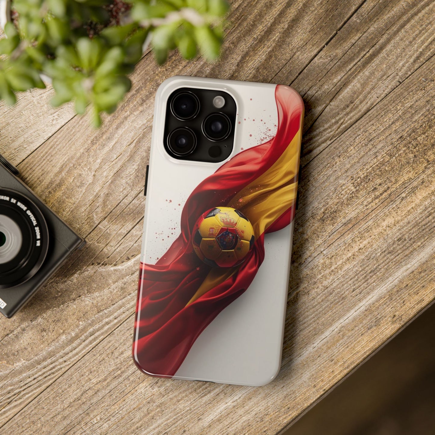 Spanish Flag Soccer Tough Phone Case — Football Fan Protective Cover