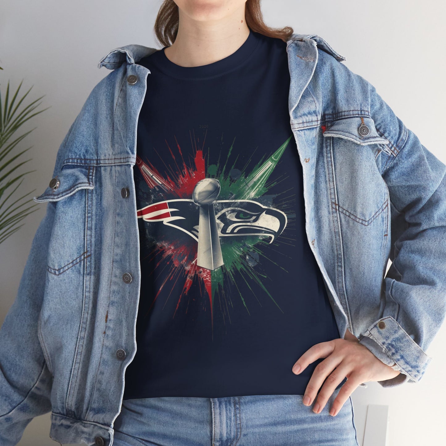 Legendary Championship Matchup Splatter Logo T‑Shirt Football Big Game 2026