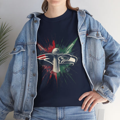 Legendary Championship Matchup Splatter Logo T‑Shirt Football Big Game 2026
