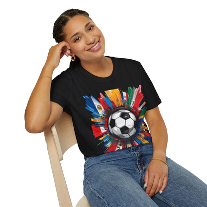 Soccer Splash Graphic T-Shirt — Colorful Match Day Football Tee