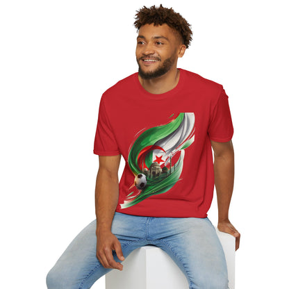 Algeria Football T-Shirt – Soccer Design with Mosque Silhouette Tee