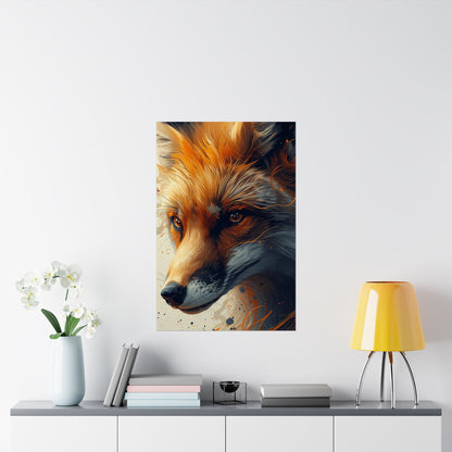 Fox Art Poster — Matte Vertical Wildlife Print