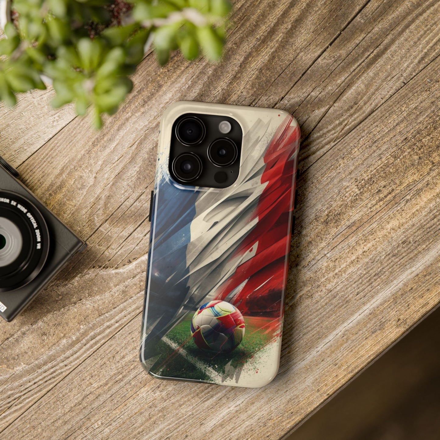 Soccer Flag Tough Phone Case — Grunge France Football Protective iPhone Cover