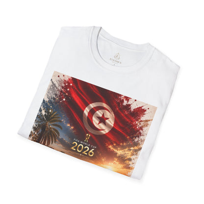 Tunisia Football Flag Chebika Oasis T-Shirt Eagles of Carthage Soccer Design Tee