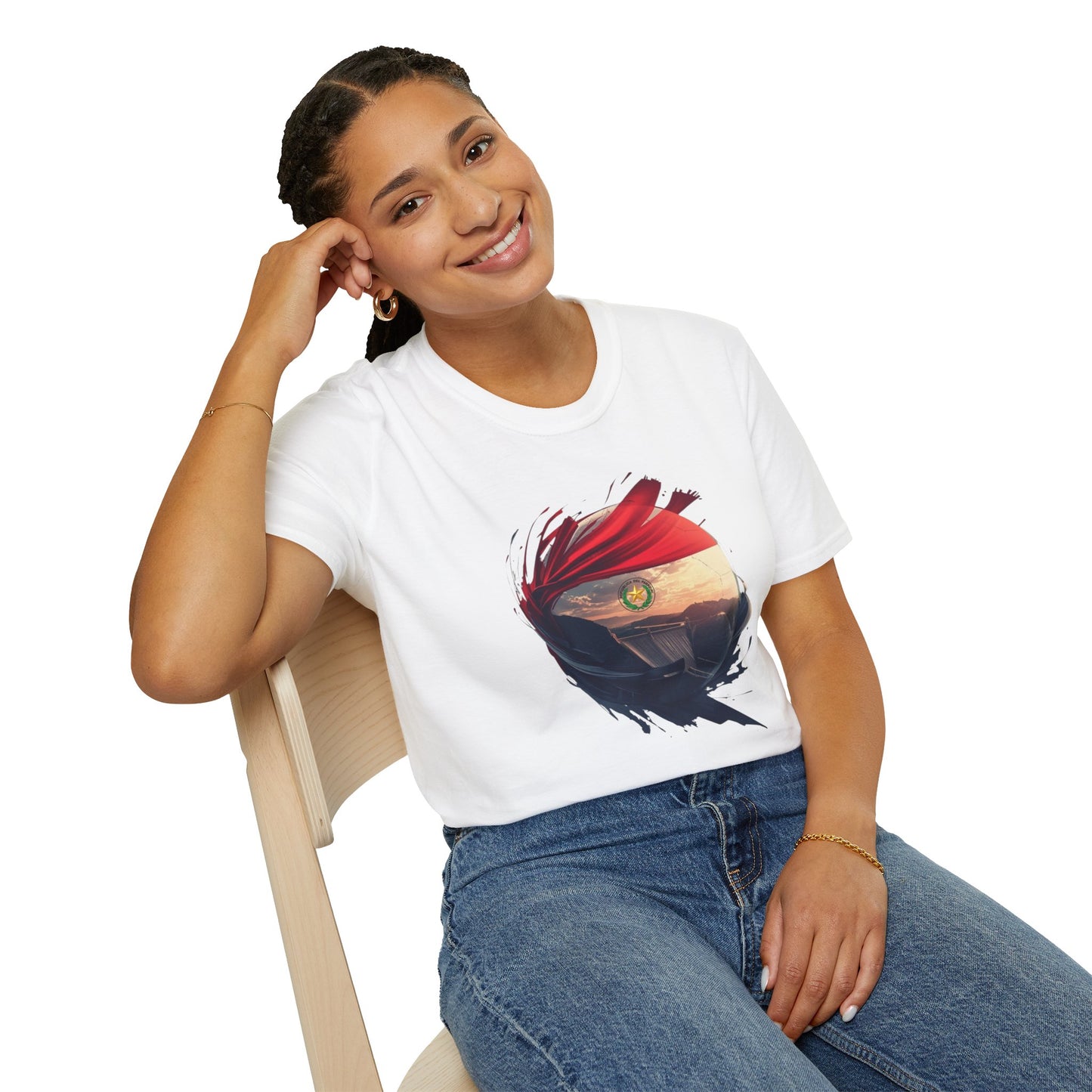 Paraguay Football Flag Graphic T-Shirt La Albirroja Soccer Crest Tee