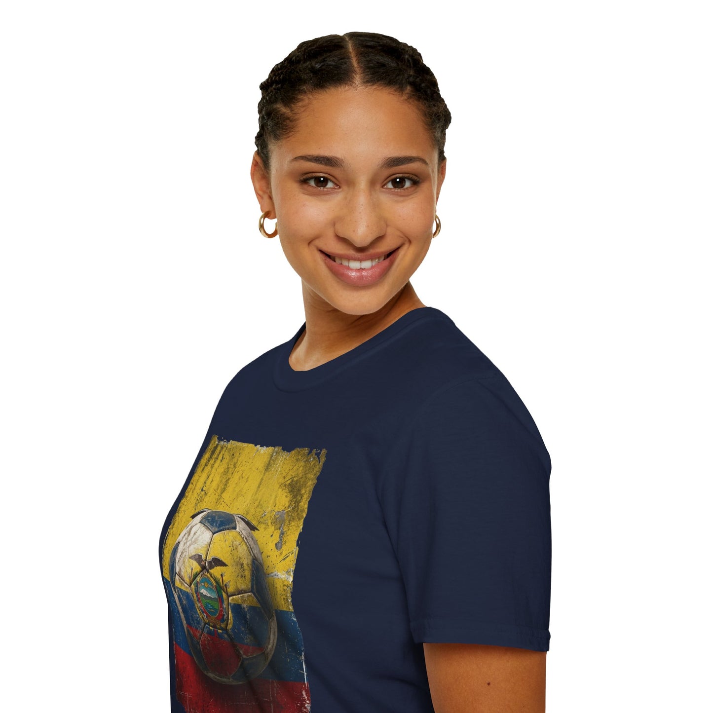 Ecuador Football Coat of Arms Grunge T-Shirt Vintage La Tri Soccer Tee