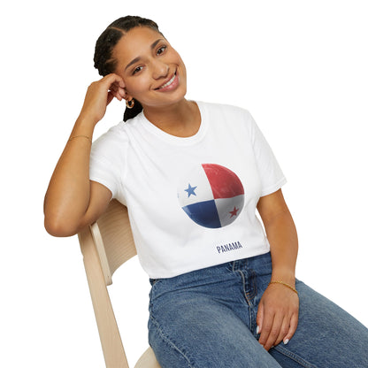 Panama Football Flag Minimalist Graphic T-Shirt Los Canaleros Soccer Design Tee