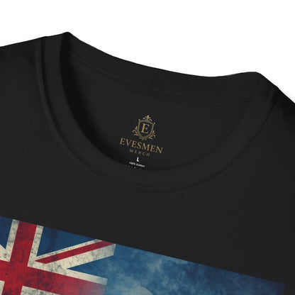 New Zealand Flag Mountain T-Shirt Cinematic Landscape Soccer Graphic Tee
