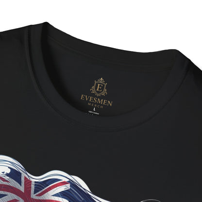 New Zealand Football Flag Sketch Tee All Whites Soccer Graphic T-Shirt
