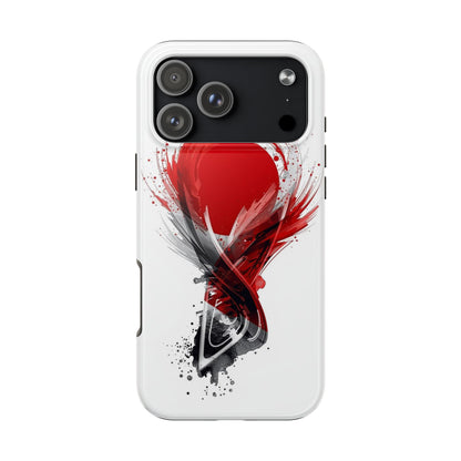 Abstract Red Sun Japanese Design Phone Protective Case