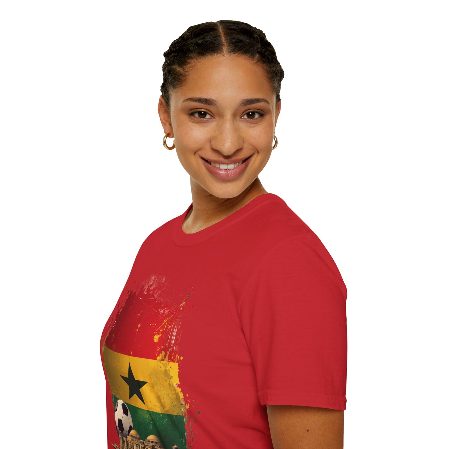 Ghana Flag Soccer T-Shirt — Vintage Football Ghana Pride Tee
