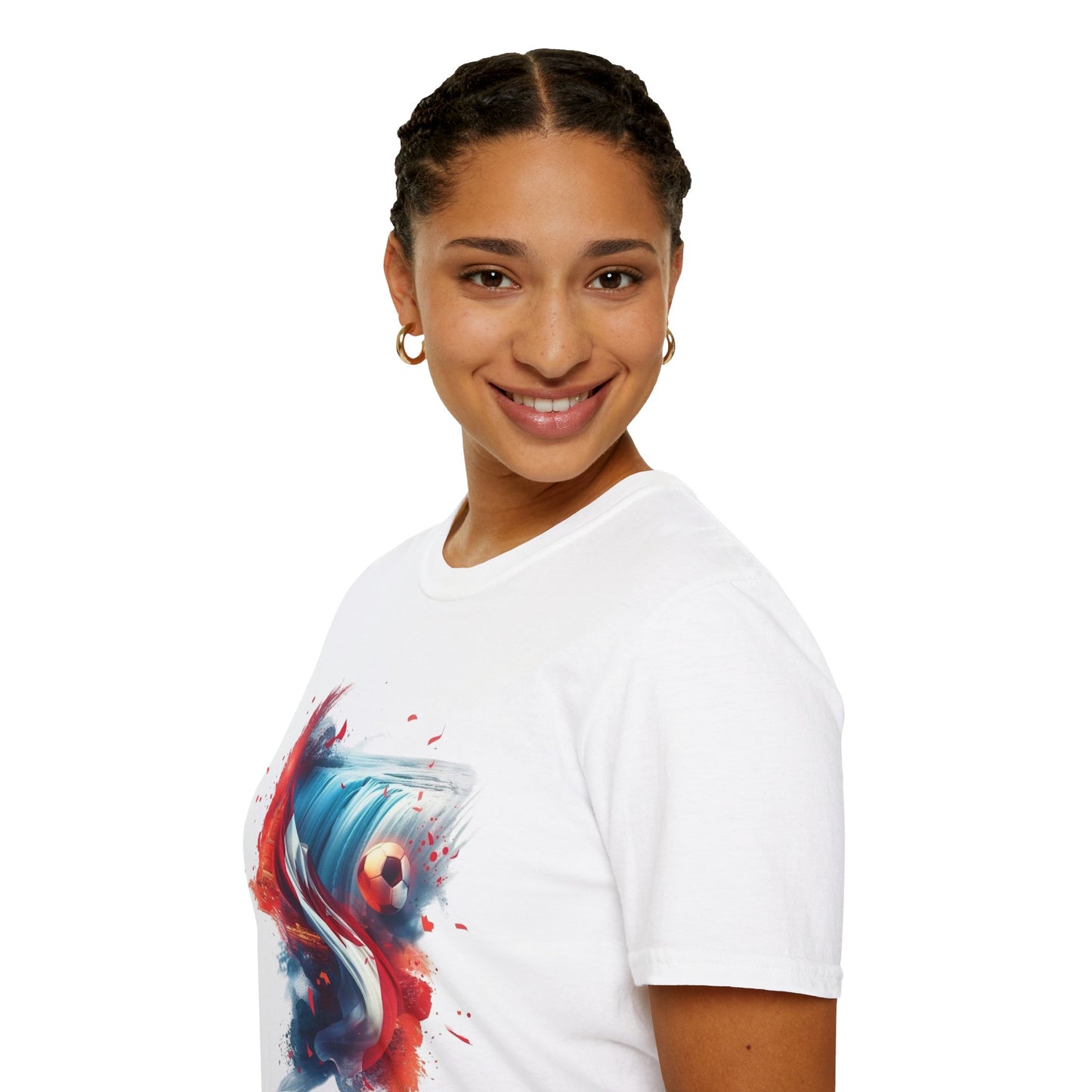 Canadian Football Fan T-Shirt Abstract Flag & Niagara Falls Design Tee