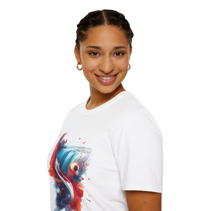 Canadian Football Fan T-Shirt Abstract Flag & Niagara Falls Design Tee