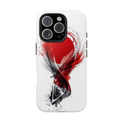 Abstract Red Sun Japanese Design Phone Protective Case