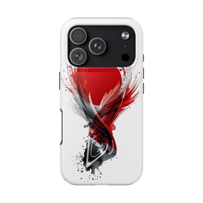 Abstract Red Sun Japanese Design Phone Protective Case