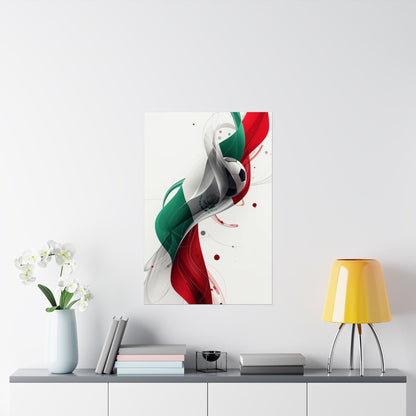 Mexico Soccer Flag Poster — Matte Vertical Football Wall Art
