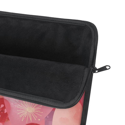Valentine Heart Pattern Laptop Sleeve — Pink Floral Love Computer Case