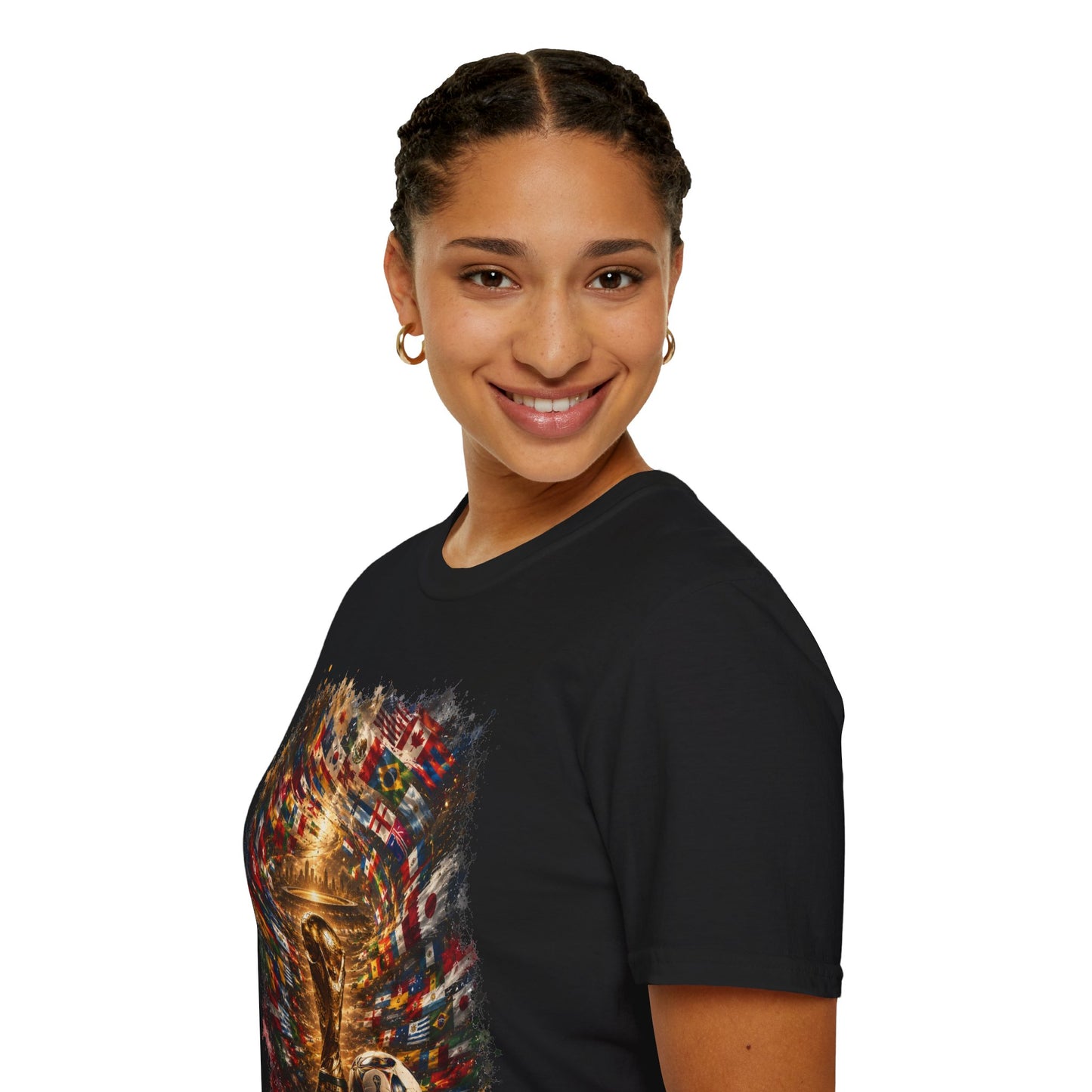 World Cup 2026 Global Flags Graphic T-Shirt Stadium Tournament Soccer Tee