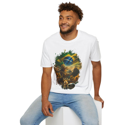 Brazil Football Carnival Flag T-Shirt Seleção Soccer Streetwear Tee