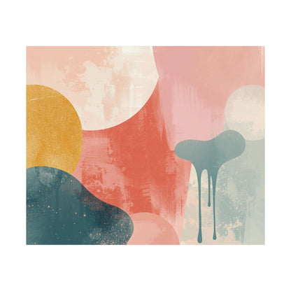 Pastel Abstract Wall Art Poster | Matte Horizontal Vintage Modern Print