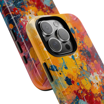 Abstract Color Splash Phone Case — Vibrant Paint Splatter Protective Cover