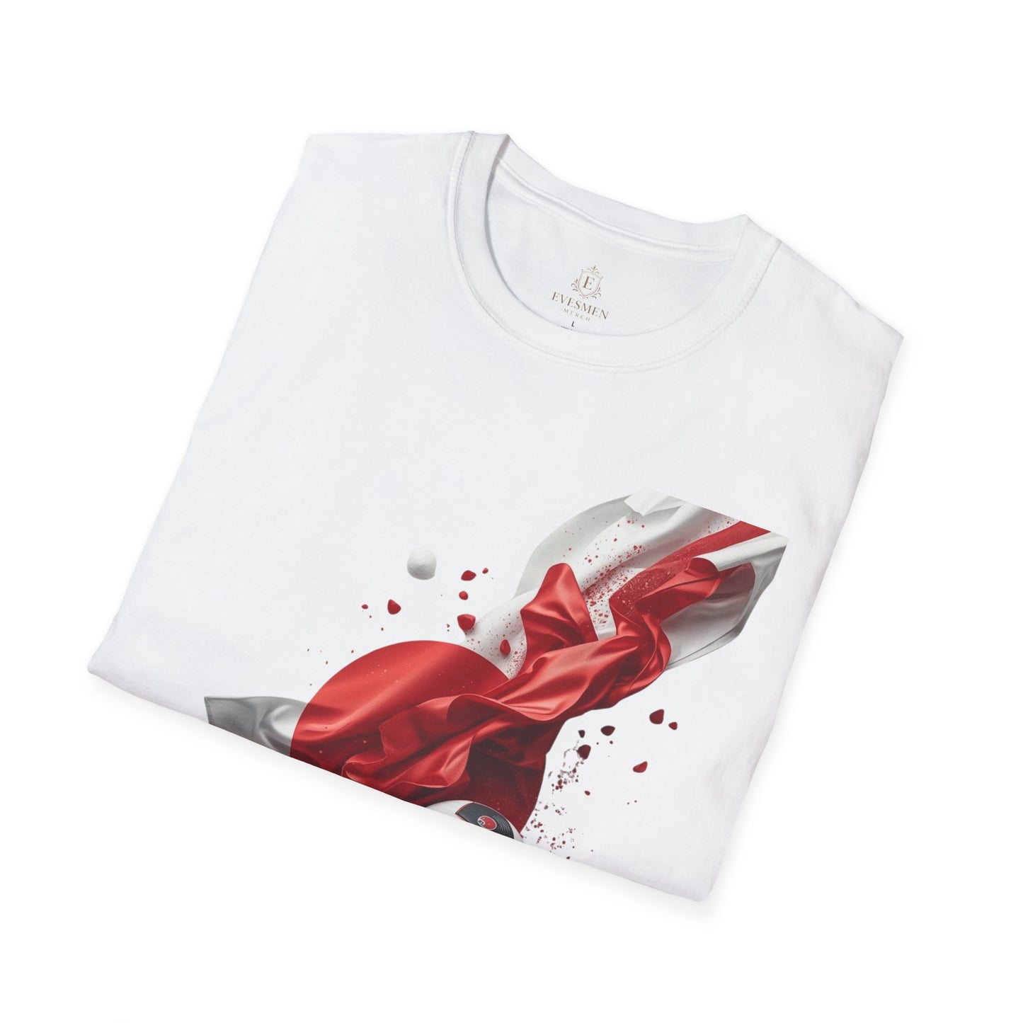Japan Football Rising Sun T‑Shirt — Dynamic Red & White Silk Ribbon Design Tee
