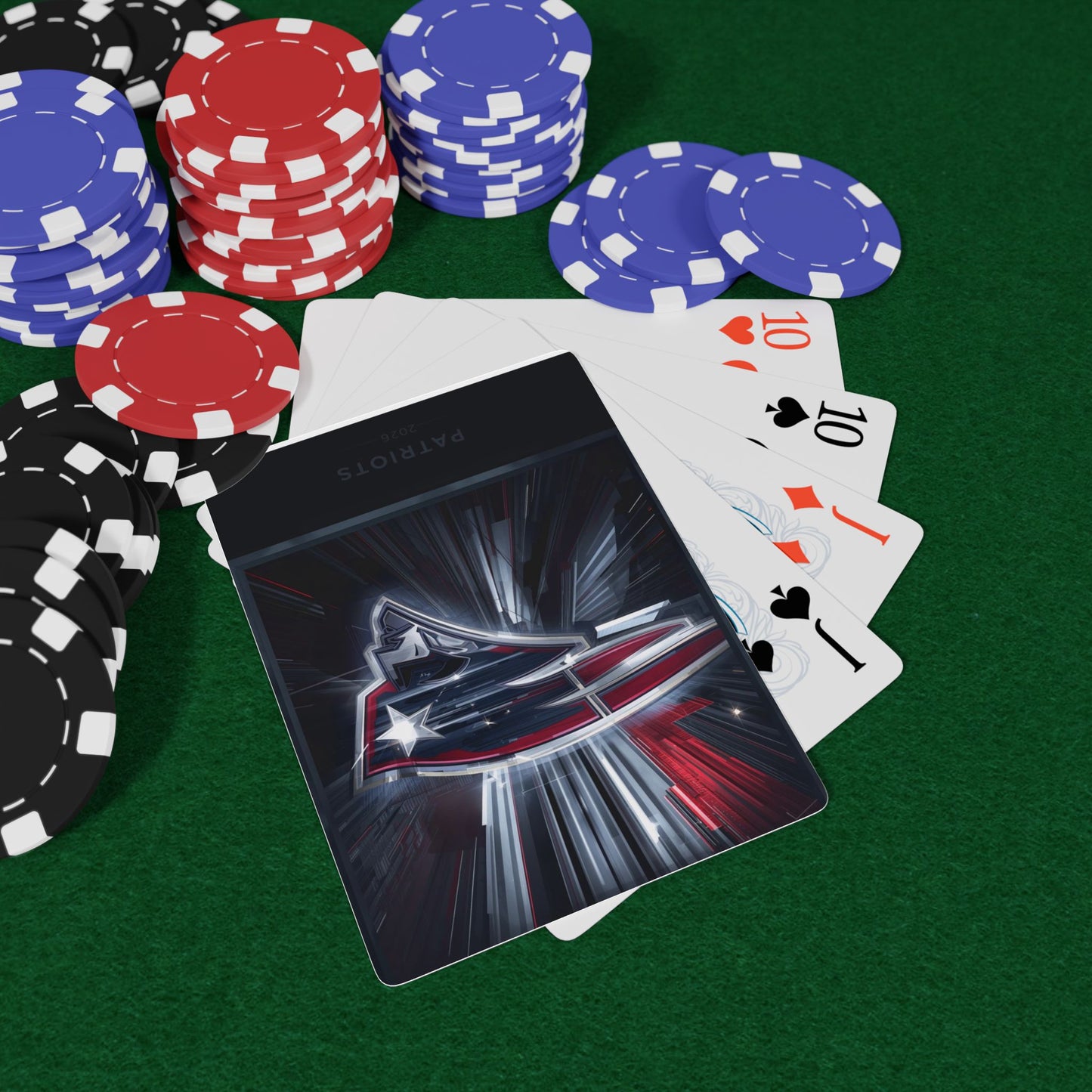 The Big Game Poker Playing Cards — Patriots Logo Deck