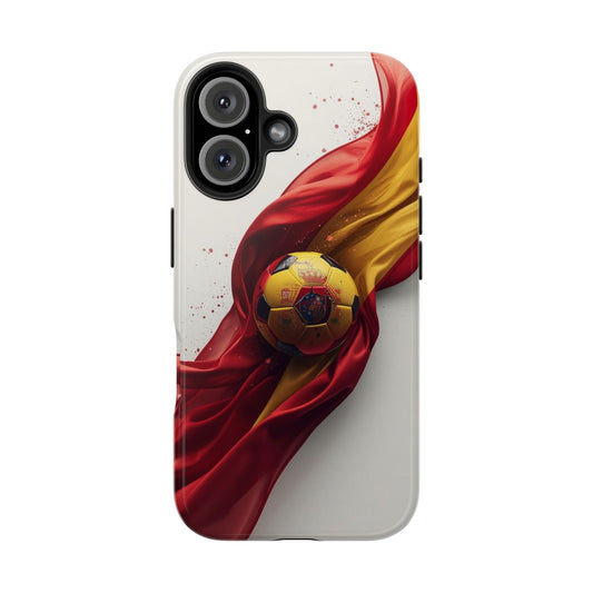 Spanish Flag Soccer Tough Phone Case — Football Fan Protective Cover