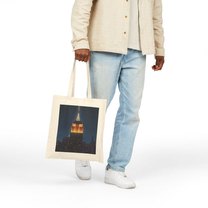 Empire State Building Night Skyline Canvas Tote Bag