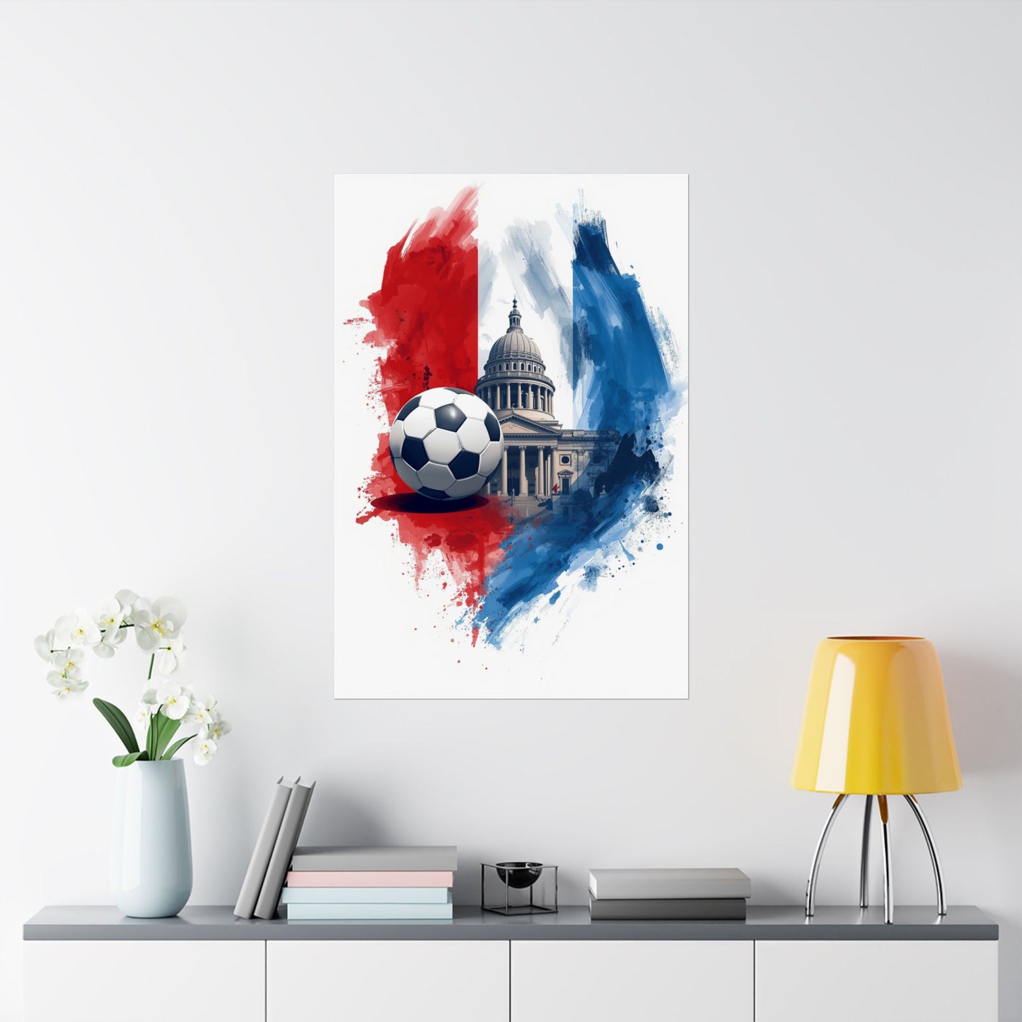 Paraguay Soccer Poster — Capitol-Style Dome Football Art Print