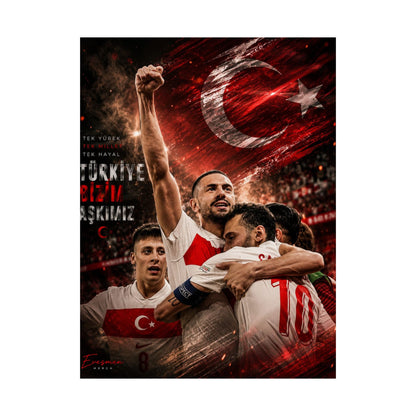 Türkiye Soccer National Team Commemorative Wall Art Poster Print