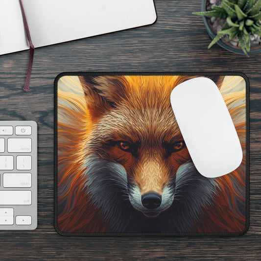 Fox Gaming Mouse Pad — Fierce Red Fox Desk Mat for Gamers & Streamers