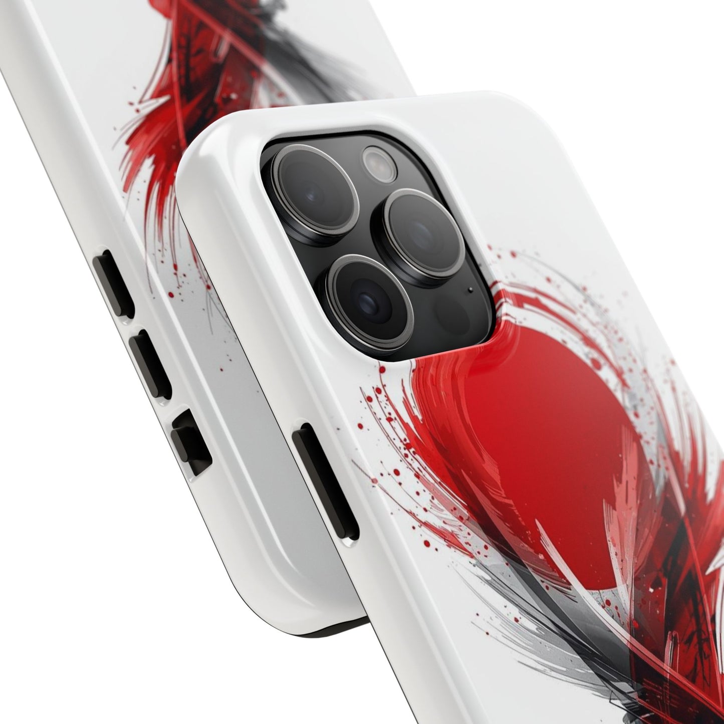 Abstract Red Sun Japanese Design Phone Protective Case