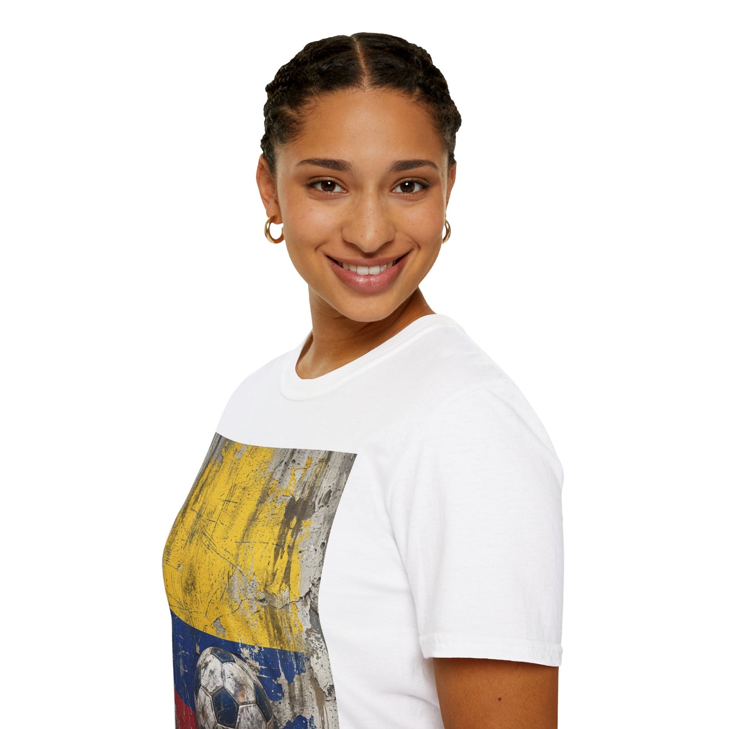 Colombia Football Flag Grunge T-Shirt Vintage Los Cafeteros Soccer Tee