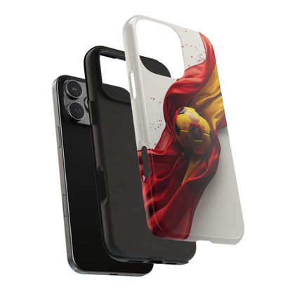 Spanish Flag Soccer Tough Phone Case — Football Fan Protective Cover