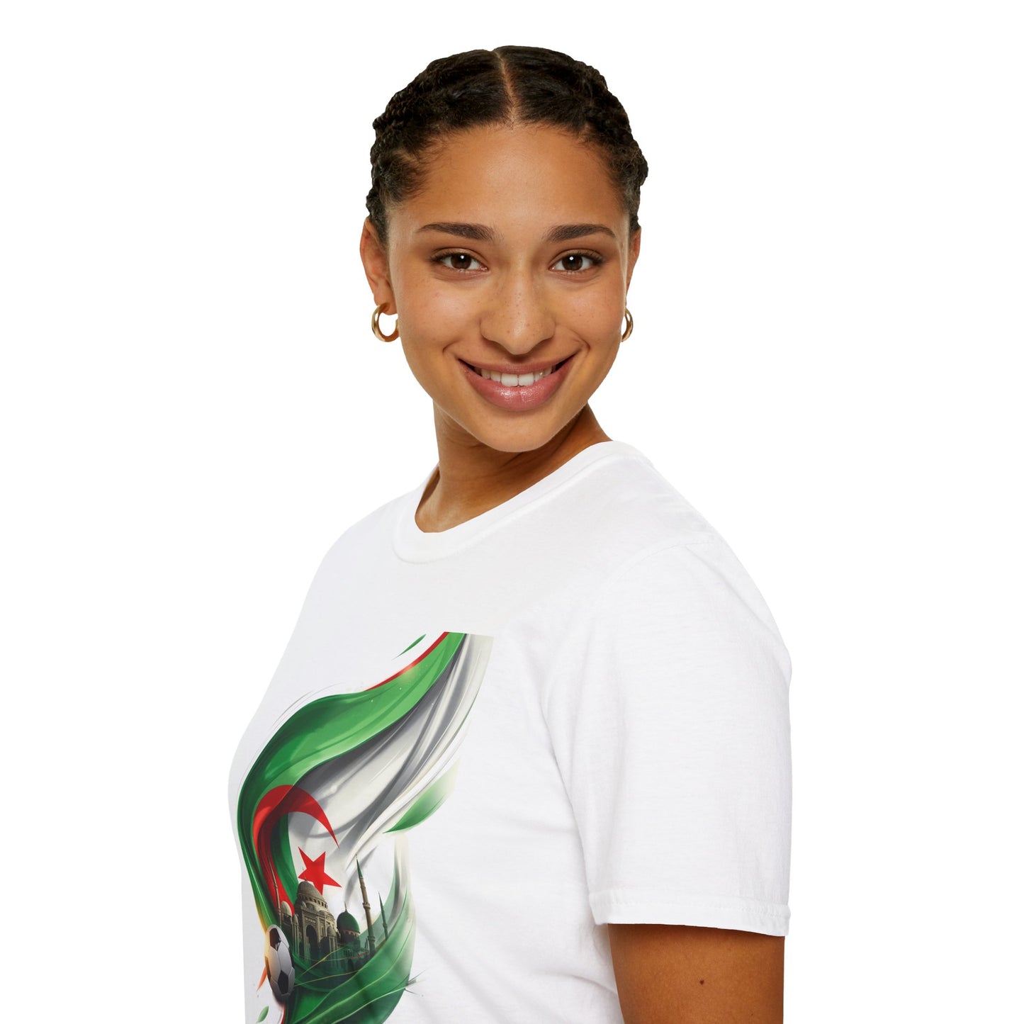 Algeria Football T-Shirt – Soccer Design with Mosque Silhouette Tee