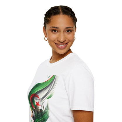 Algeria Football T-Shirt – Soccer Design with Mosque Silhouette Tee