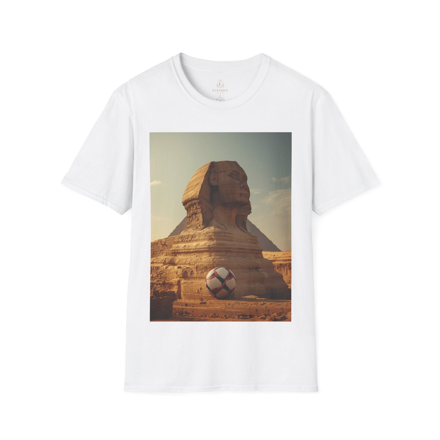 Vintage Egyptian Soccer T-Shirt with Great Sphinx Design Tee