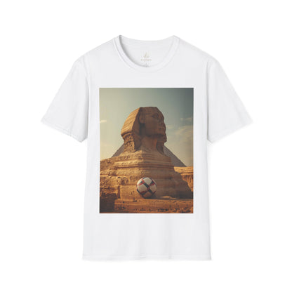 Vintage Egyptian Soccer T-Shirt with Great Sphinx Design Tee