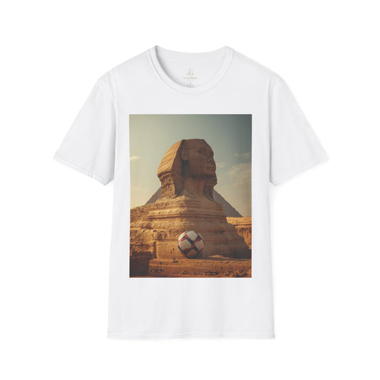 Vintage Egyptian Soccer T-Shirt with Great Sphinx Design Tee