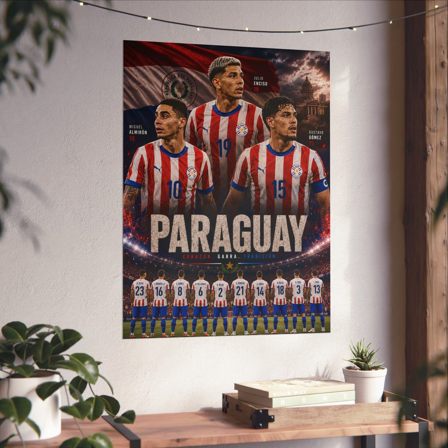 Paraguay Soccer La Albirroja Commemorative Wall Art Poster