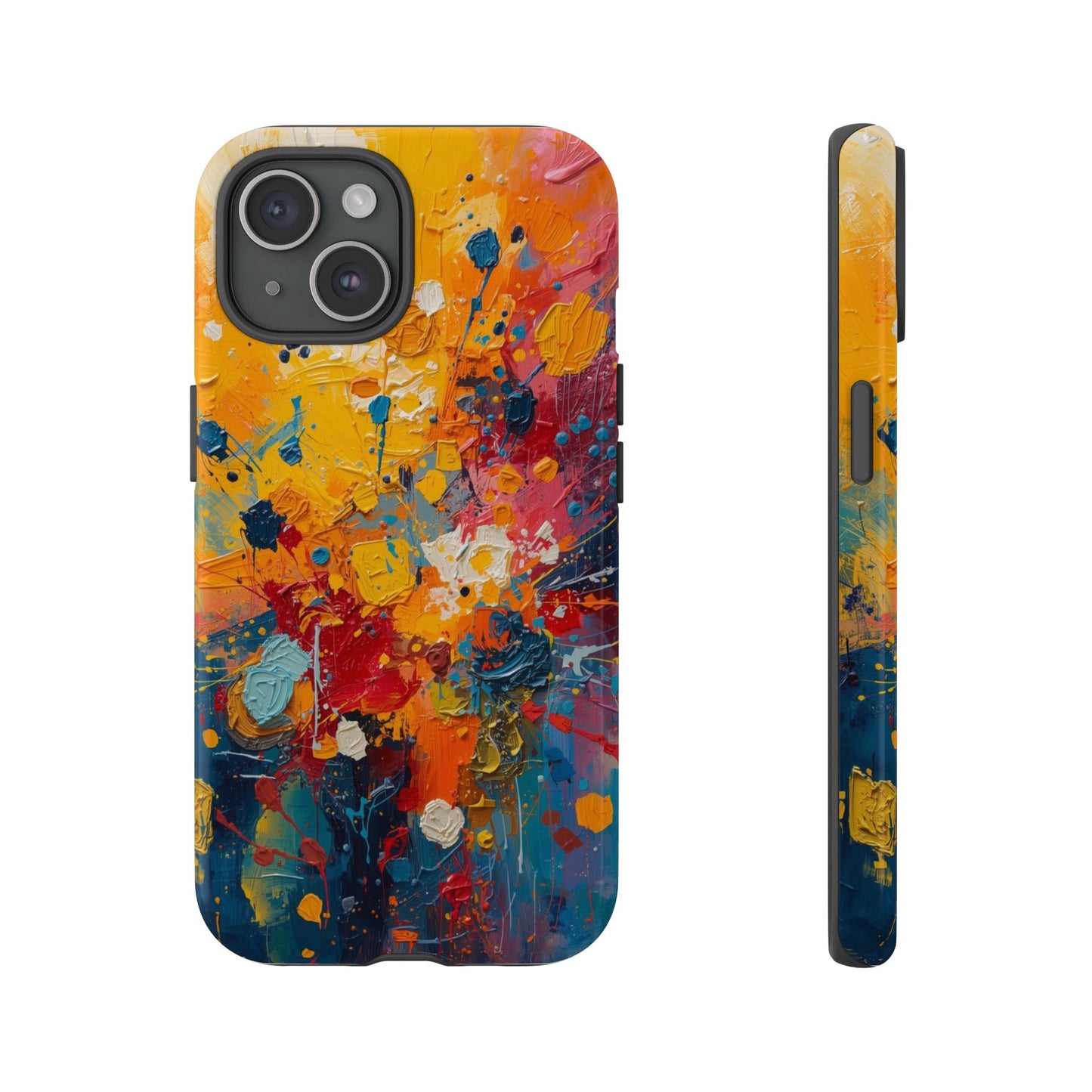 Abstract Color Splash Phone Case — Vibrant Paint Splatter Protective Cover