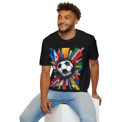 Soccer Splash Graphic T-Shirt — Colorful Match Day Football Tee
