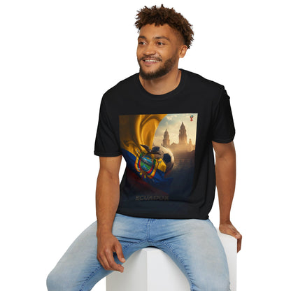 Ecuador Football Graphic T-Shirt Cinematic La Tri Soccer Flag Tee