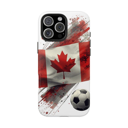 Canadian Flag with Soccer Ball Phone Protective Case Cover