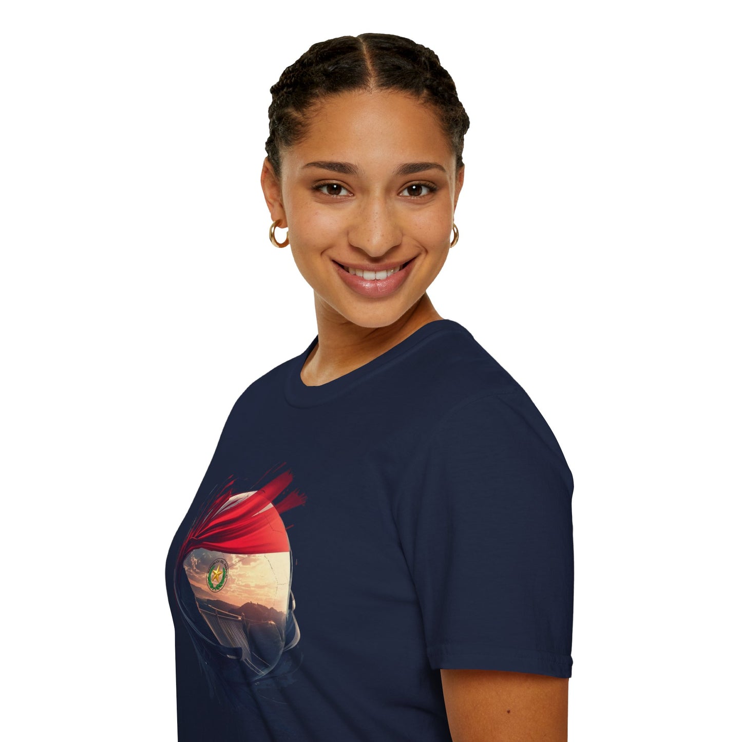 Paraguay Football Flag Graphic T-Shirt La Albirroja Soccer Crest Tee