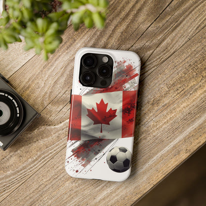 Canadian Flag with Soccer Ball Phone Protective Case Cover